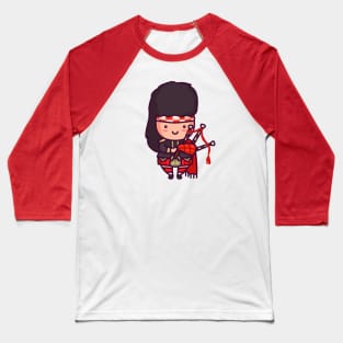 Cute Scottish Bagpiper Baseball T-Shirt